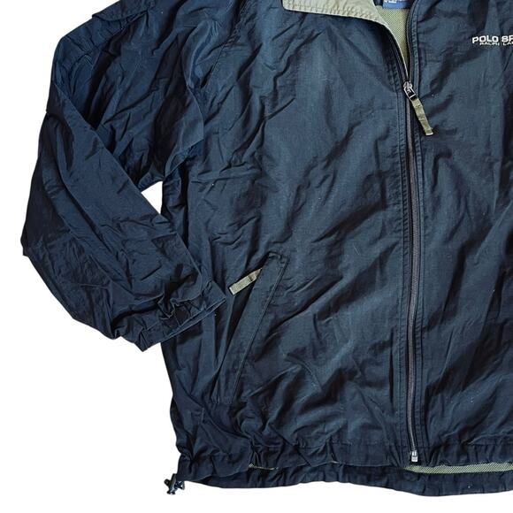 Polo Sport Ralph Lauren Men’s L Vintage 90s Black Windbreaker Jacket Soft Shell - Picture 5 of 13